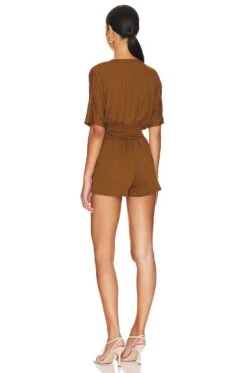 Nighttime Sky Romper Coffee Brown -Fashion Clothing Store LOVF WR350 V3