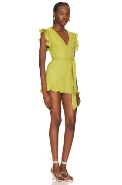 Jill Romper Green -Fashion Clothing Store LOVF WR368 V2