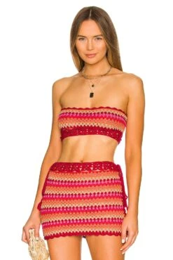 Over The Rainbow Crop Pastel Rainbow -Fashion Clothing Store LOVF WS2340 V1