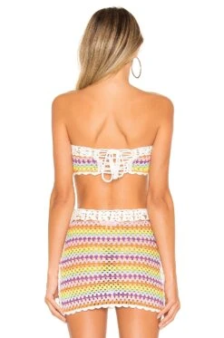 Over The Rainbow Crop Pastel Rainbow -Fashion Clothing Store LOVF WS995 V3