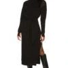 Long Sleeve Ribbed Dress Black -Fashion Clothing Store LPAR WD633 V1