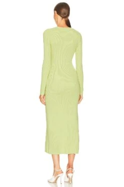 Kavala Sweater Dress Lime Green 10 Kavala Sweater Dress Lime Green -Fashion Clothing Store LPAR WD678 V3