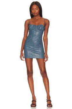 Cherie Mini Dress Sea Blue -Fashion Clothing Store LPAR WD718 V4