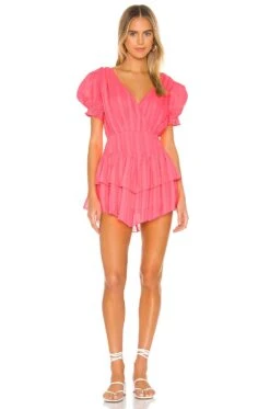 Alexandra Romper Neon Pink