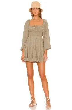 Cassidy Dress Eucalyptus -Fashion Clothing Store LSPA WD254 V1 2