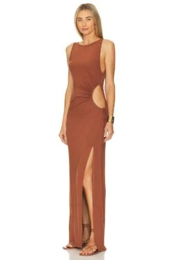 VESTIDO TIANA Coffee -Fashion Clothing Store LSPA WD343 V3