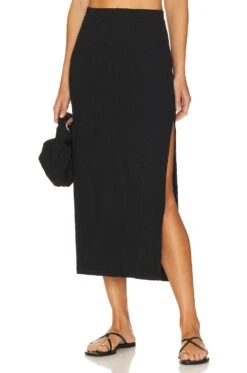 X Hanna Montazami Isla Skirt Black