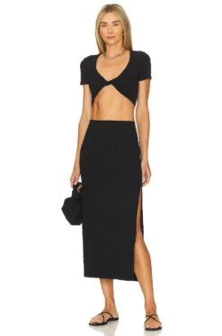 X Hanna Montazami Isla Skirt Black -Fashion Clothing Store LSPA WQ58 V4