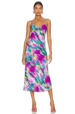 Bessette Slip Dress Melting Florals