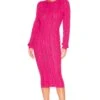 Sasi Cable Knit Dress Magenta -Fashion Clothing Store MALR WD1051 V1