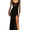 Maya Gown Black -Fashion Clothing Store MALR WD1058 V1