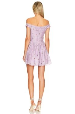 Danielle Mini Dress Powder Purple -Fashion Clothing Store MALR WD1186 V3