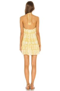 Baker Mini Dress Yellow Tie Dye 7 Baker Mini Dress Yellow Tie Dye -Fashion Clothing Store MALR WD638 V3