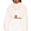 Dashiel Cropped Faux Fur Jacket White -Fashion Clothing Store MALR WO104 V1