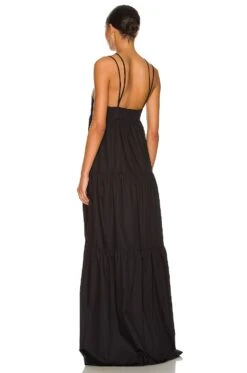 Cross Strap Maxi Dress Black -Fashion Clothing Store MBRU WD1 V3