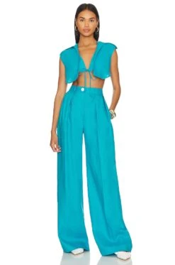 Vest With Triangle Top Aquamarine -Fashion Clothing Store MBRU WS35 V4