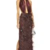 Danielle Gown Brown -Fashion Clothing Store MEBY WD5 V1
