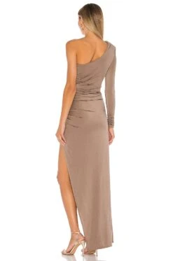 X REVOLVE Gilly Maxi Dress Taupe -Fashion Clothing Store MELR WD201 V3