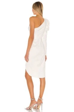 X REVOLVE Vera Midi Dress Ivory -Fashion Clothing Store MELR WD293 V3