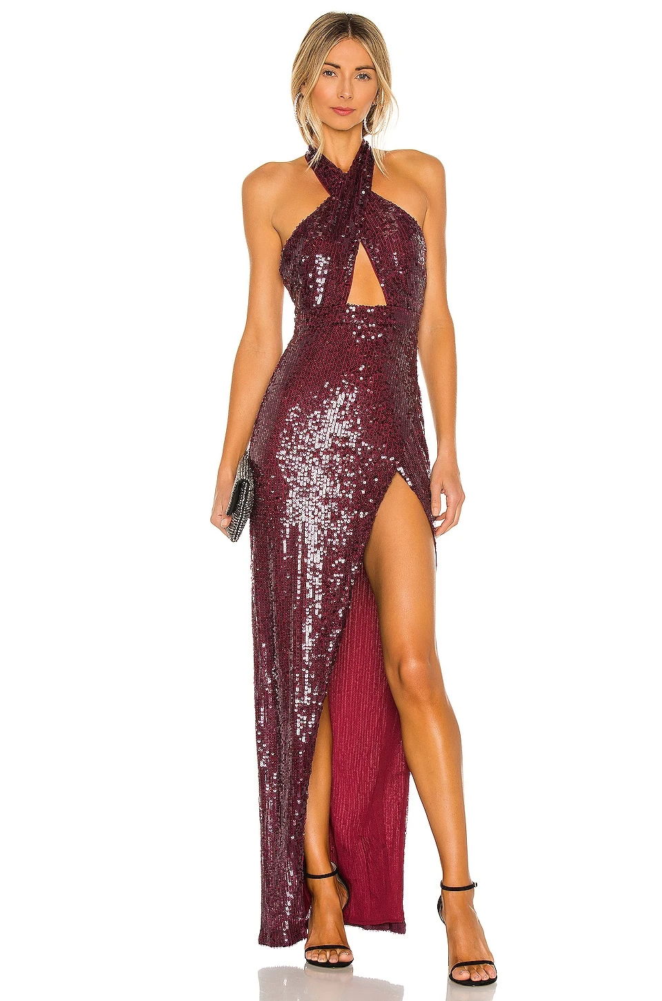 X REVOLVE Soraya Gown Burgundy 3 X REVOLVE Soraya Gown Burgundy