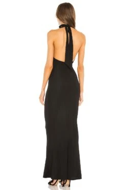 X REVOLVE Cross Front Maxi Dress Black -Fashion Clothing Store MELR WD478 V3