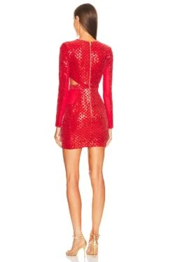 X REVOLVE Elise Mini Dress Red -Fashion Clothing Store MELR WD714 V3