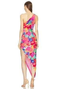 X REVOLVE Georgia Midi Dress Floral Print -Fashion Clothing Store MELR WD814 V3