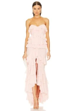 VESTIDO LARGO OLEKSANDRA Blush Nude