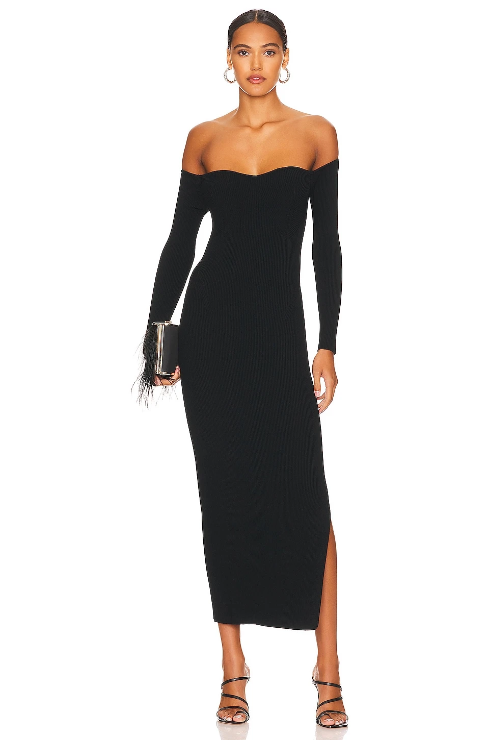 MILLY Knit Bustier Dress Black 3 MILLY Knit Bustier Dress Black