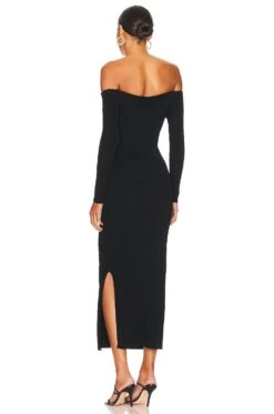 MILLY Knit Bustier Dress Black 7 MILLY Knit Bustier Dress Black -Fashion Clothing Store MILL WD1018 V3