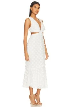 MILLY Orlla 3D Circle Dress White -Fashion Clothing Store MILL WD1060 V2