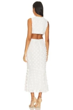 MILLY Orlla 3D Circle Dress White -Fashion Clothing Store MILL WD1060 V3