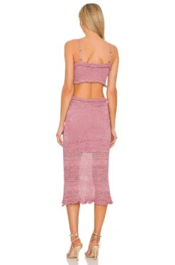 Skye Dress Rose Knit -Fashion Clothing Store MISA WD574 V3