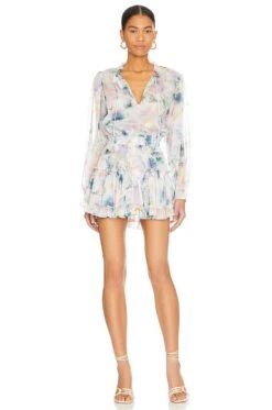 Lorena Dress Abstract Watercolors -Fashion Clothing Store MISA WD647 V2