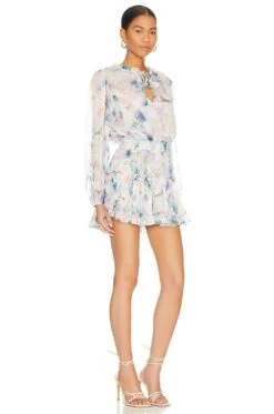 Lorena Dress Abstract Watercolors -Fashion Clothing Store MISA WD647 V3