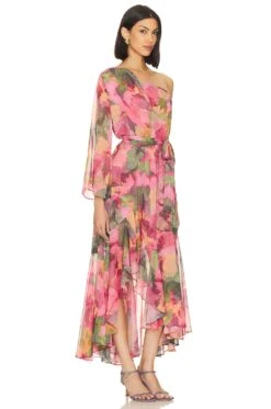 Sabrina Dress Watermelon Tourmaline 6 Sabrina Dress Watermelon Tourmaline -Fashion Clothing Store MISA WD707 V2