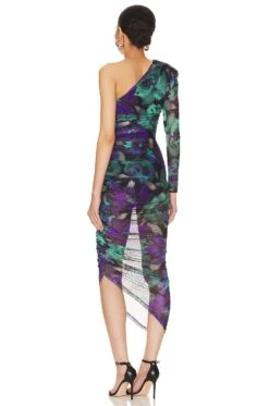 Ramona Mesh Midi Dress Water Colour Floral -Fashion Clothing Store MISR WD283 V3