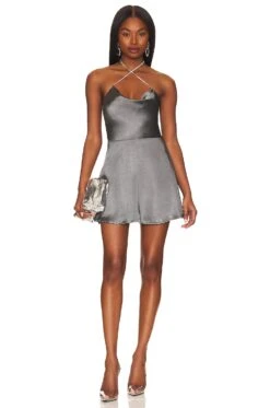 Talia Diamond Dress Grey