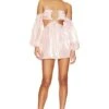 Nadia Off Shoulder Dress Blush Pink -Fashion Clothing Store MOTO WD206 V1