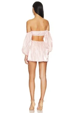 Nadia Off Shoulder Dress Blush Pink -Fashion Clothing Store MOTO WD206 V3