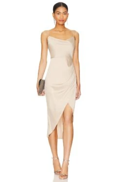 Adonia Wrap Midi Dress Pink -Fashion Clothing Store MOTO WD208 V1