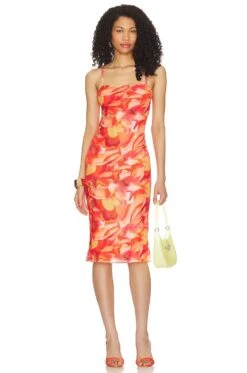 Basma Midi Dress Floral Multi