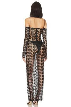 Moss Dress Black Sequin Lace -Fashion Clothing Store NARR WD8 V3