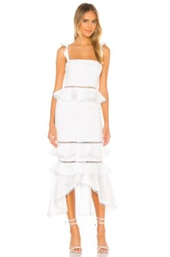 Haze Midi Dress Ivory