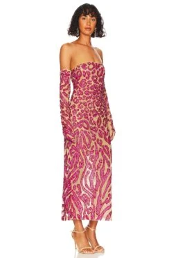 Alayah Midi Dress Hot Pink -Fashion Clothing Store NBDR WD2787 V2