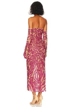 Alayah Midi Dress Hot Pink -Fashion Clothing Store NBDR WD2787 V3