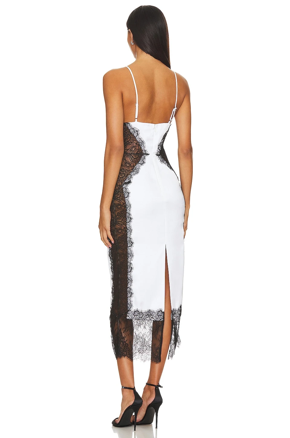 Lilia Midi Dress White & Black 5 Lilia Midi Dress White & Black - Image 3