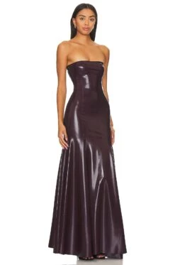 Sera Latex Gown Oxblood 6 Sera Latex Gown Oxblood -Fashion Clothing Store NBDR WD2998 V2