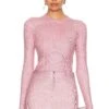 Talya Metallic Coated Sweater Pink -Fashion Clothing Store NBDR WK120 V1