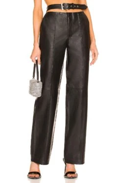 Linda Leather Pant Black